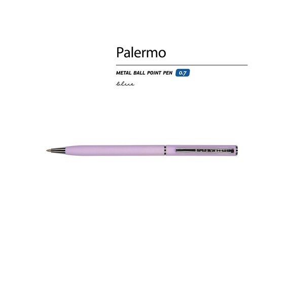 Ручка металлическая шариковая «Palermo», софт-тач-1