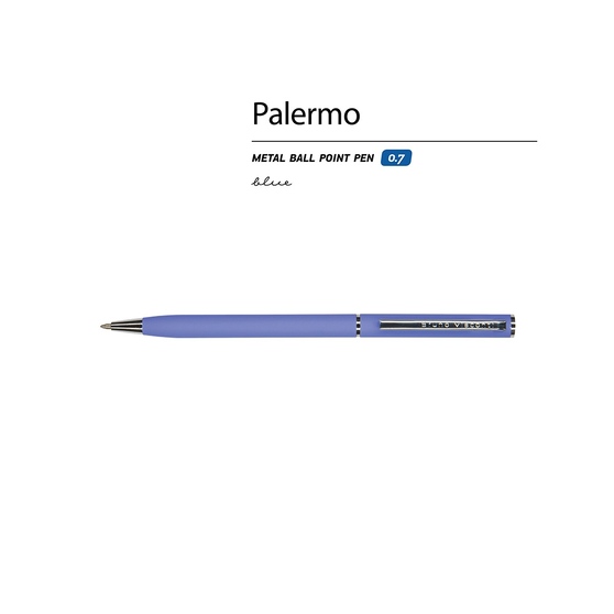 Ручка металлическая шариковая «Palermo», софт-тач-1