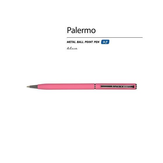 Ручка металлическая шариковая «Palermo», софт-тач-1