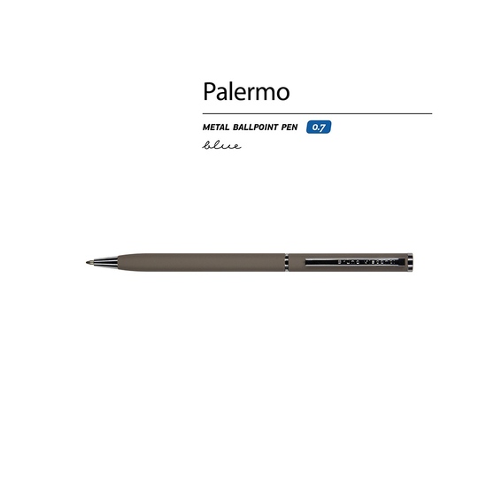 Ручка металлическая шариковая «Palermo», софт-тач-1