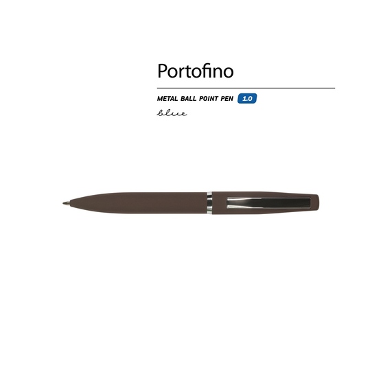 Ручка металлическая шариковая «Portofino», софт-тач-1