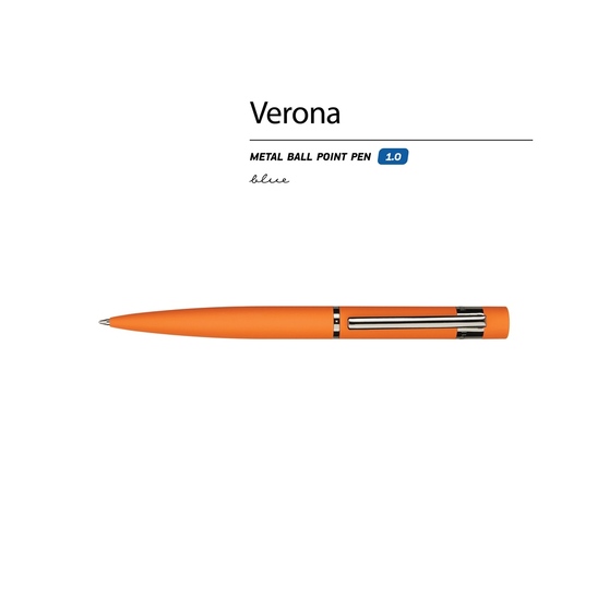 Ручка металлическая шариковая «Verona», софт-тач-1