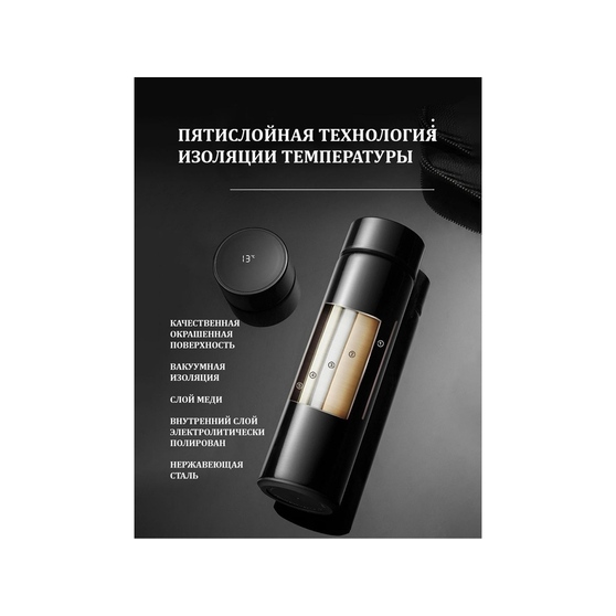 Термос с индикатором температуры «LEMARK»-3