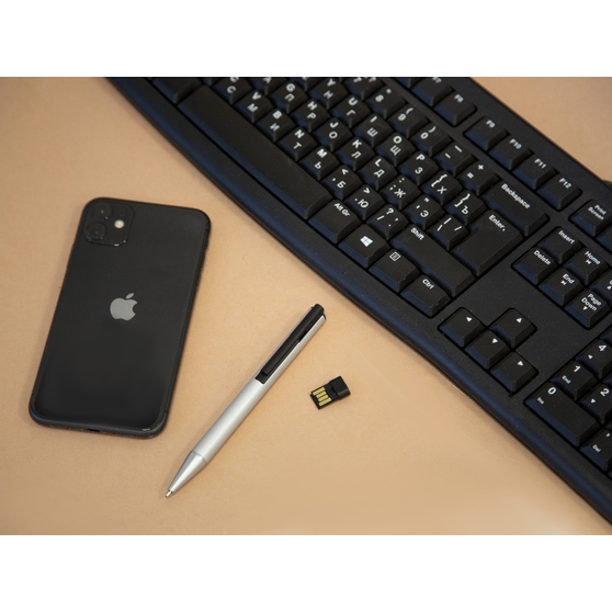 Ручка шариковая металлическая «Jobs» soft-touch с флеш-картой на 8 Гб-6