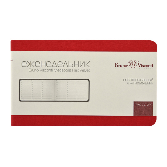 Еженедельник недатированный А6 «Мегаполис Вельвет»-3