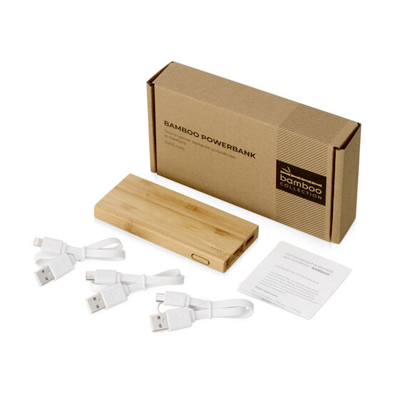 Внешний аккумулятор из бамбука «Bamboo», 5000 mAh-9
