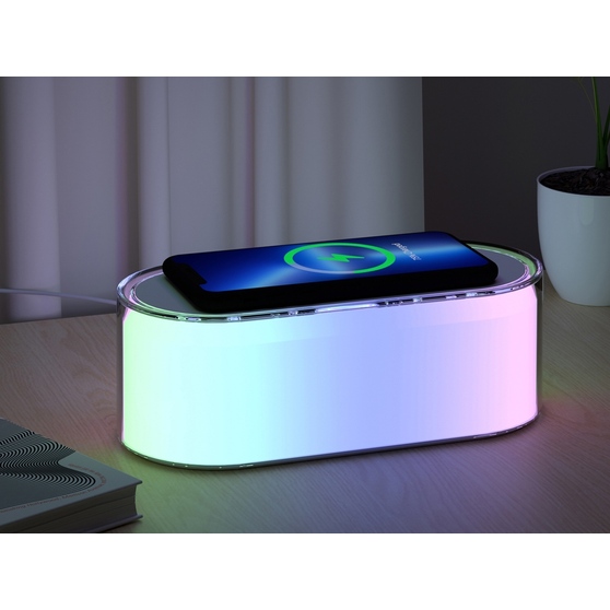 Ночник с беспроводной зарядкой и RGB подсветкой «Miracle», 15 Вт-7