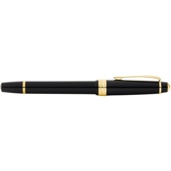 Ручка перьевая «Bailey Ligh Polished Black Resin and Gold Tone», перо F-4