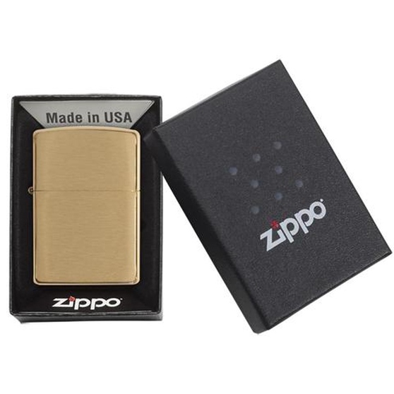 Зажигалка ZIPPO с покрытием Brushed Brass-3
