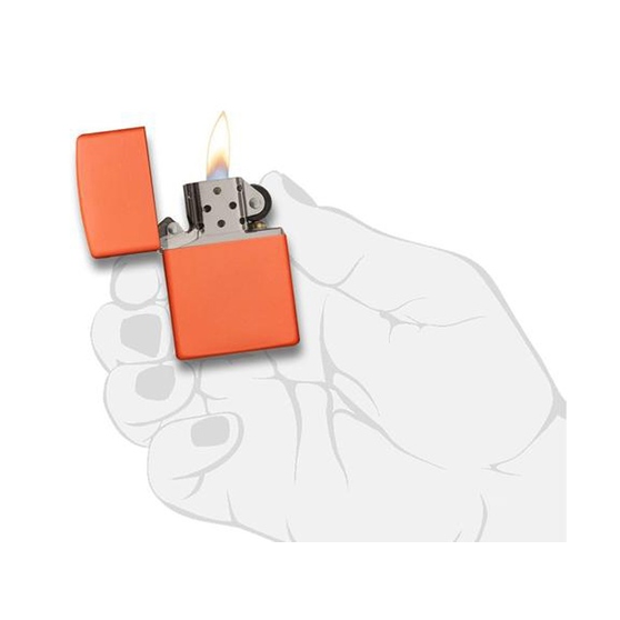 Зажигалка ZIPPO Classic с покрытием Orange Matte-4