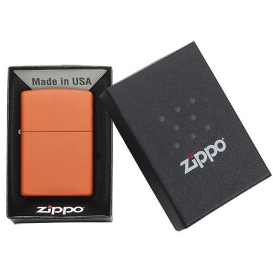 Зажигалка ZIPPO Classic с покрытием Orange Matte-5