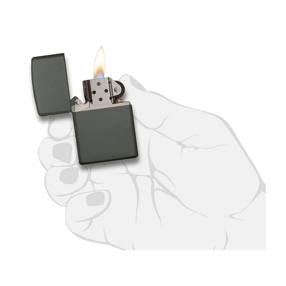 Зажигалка ZIPPO Classic с покрытием Green Matte-4