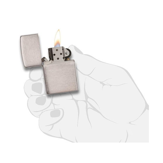 Зажигалка ZIPPO Classic с покрытием Brushed Chrome-2