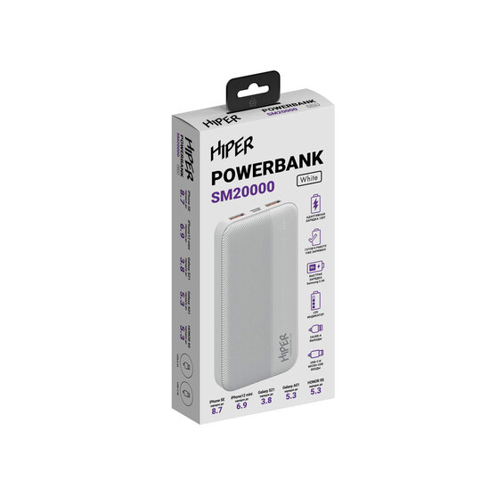 Портативный внешний аккумулятор «SM», 20000 mAh-3