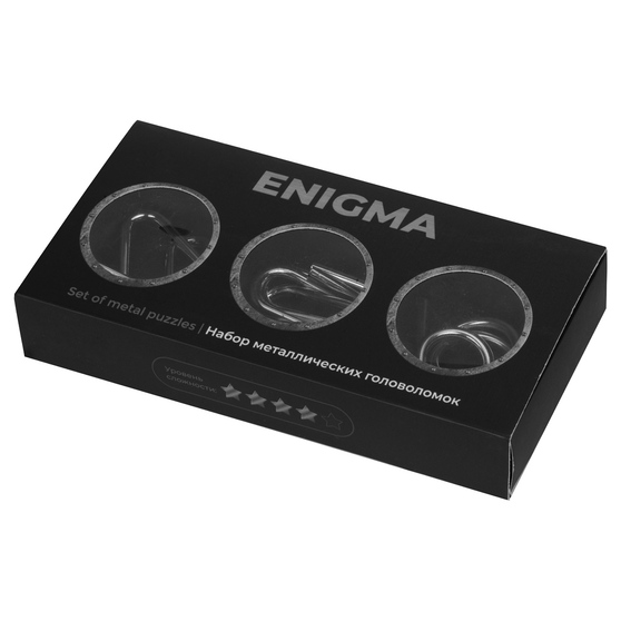 Набор из 3 металлических головоломок в мешочках «Enigma»-6