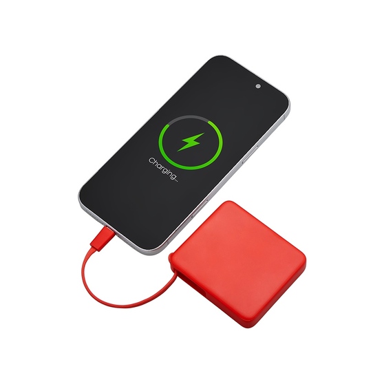 Внешний аккумулятор со встроенным кабелем USB-C «Дэнси», 5000 мАч-2