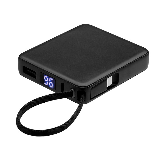 Внешний аккумулятор со встроенным кабелем USB-C «Дэнси», 5000 мАч-1