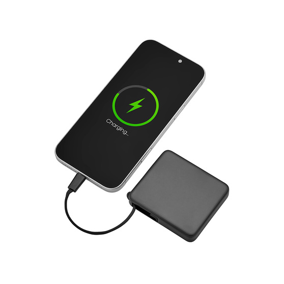 Внешний аккумулятор со встроенным кабелем USB-C «Дэнси», 5000 мАч-2