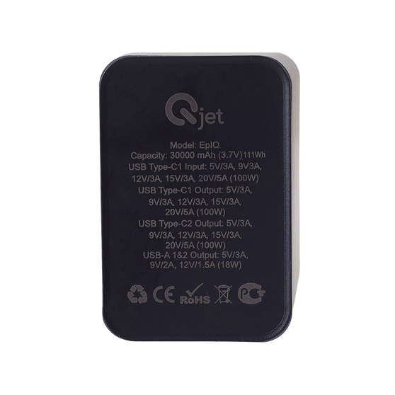 Внешний аккумулятор для ноутбуков «EpIQ», 100 Вт, 30000 mAh-8