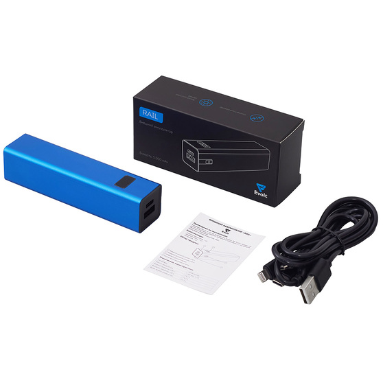 Внешний аккумулятор «Rail» c дисплеем, 5000 mAh-8