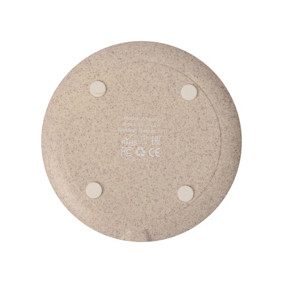Беспроводное зарядное устройство «Wheatty» из пшеничной соломы, 5W-4