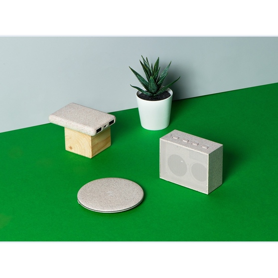 Беспроводное зарядное устройство «Wheatty» из пшеничной соломы, 5W-9