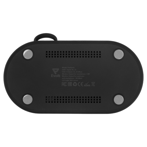 Складная зарядная станция с беспроводной зарядкой «Flashport», 15 Вт-10