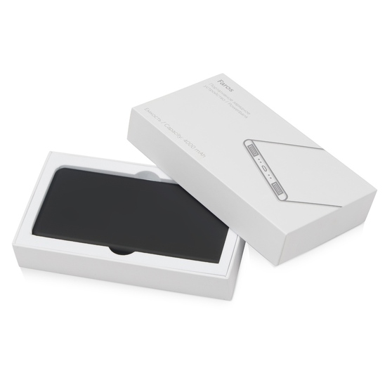 Внешний аккумулятор с подсветкой логотипа «Faros», soft-touch, 4000 mAh-6
