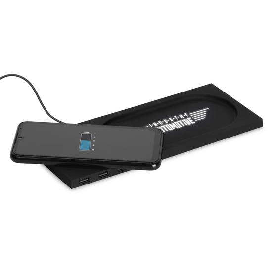 Беспроводное настольное зарядное устройство «Glide» с подсветкой, soft-touch-1
