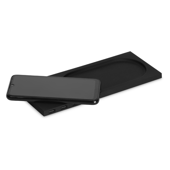 Беспроводное настольное зарядное устройство «Glide» с подсветкой, soft-touch-6