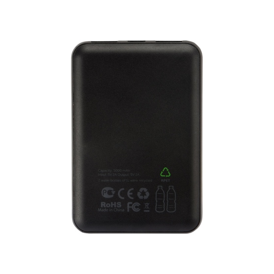 Внешний аккумулятор из rPET «Reborn», 5000 mAh-3