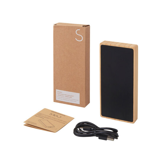 Внешний аккумулятор с подсветкой лого и солнечной панелью «Reedia S1», 10000 mAh-6