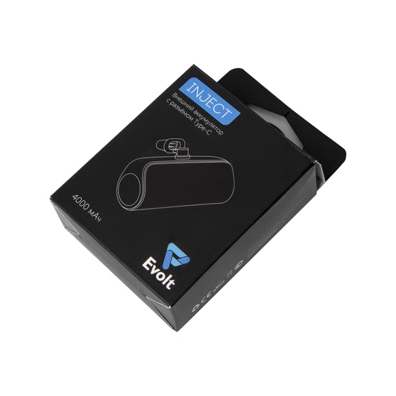 Внешний аккумулятор с разъёмом Type-C «Inject», 4000 mAh-10