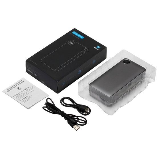 Внешний аккумулятор «Mild Pro» c быстрой зарядкой QC/PD, металлик soft-touch, 20 000 mAh-7