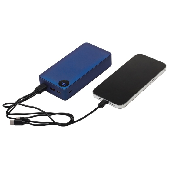 Внешний аккумулятор «Mild Pro» c быстрой зарядкой QC/PD, металлик soft-touch, 20 000 mAh-1