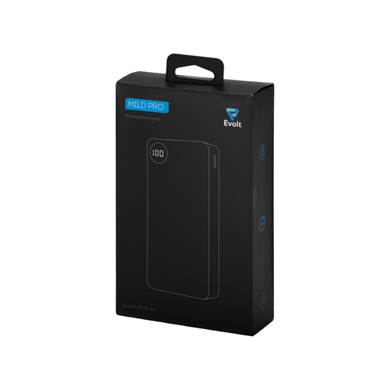 Внешний аккумулятор «Mild Pro» c быстрой зарядкой QC/PD, металлик soft-touch, 20 000 mAh-9