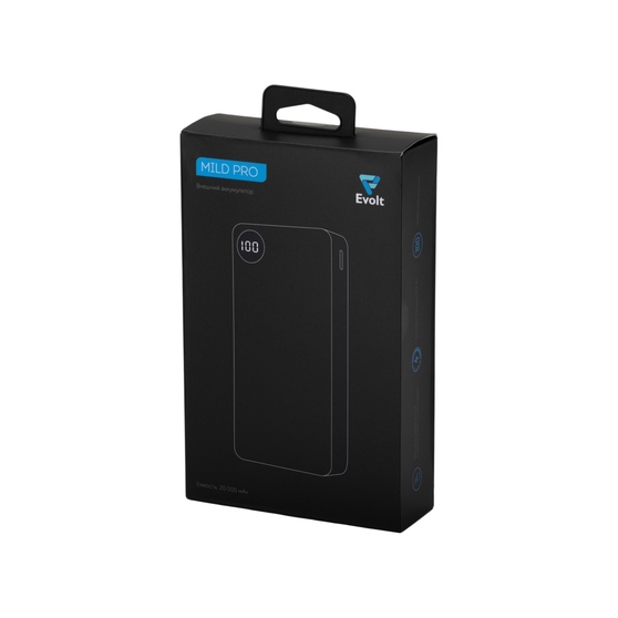 Внешний аккумулятор «Mild Pro» c быстрой зарядкой QC/PD, soft-touch, 20 000 mAh-10
