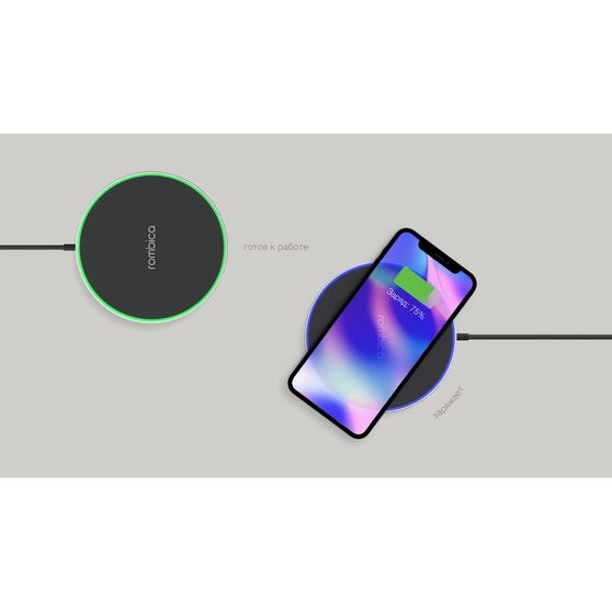Беспроводное зарядное устройство «NEO Core Quick» c быстрой зарядкой с логотипом Rombica-5