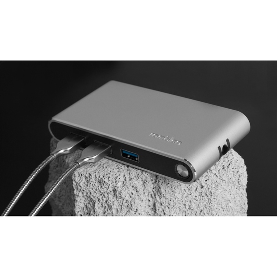 Хаб 8-в-1 Type-C «Hermes», USB 3.0 x 3, Type-C PD, HDMI, LAN, картридер-5