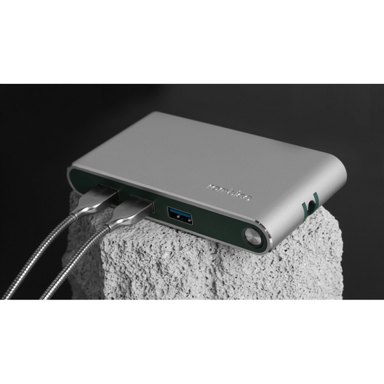 Хаб 8-в-1 Type-C «Hermes», USB 3.0 x 3, Type-C PD, HDMI, LAN, картридер-5