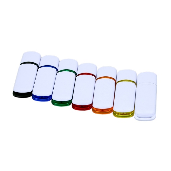 USB 2.0- флешка на 16 Гб с цветными вставками-3