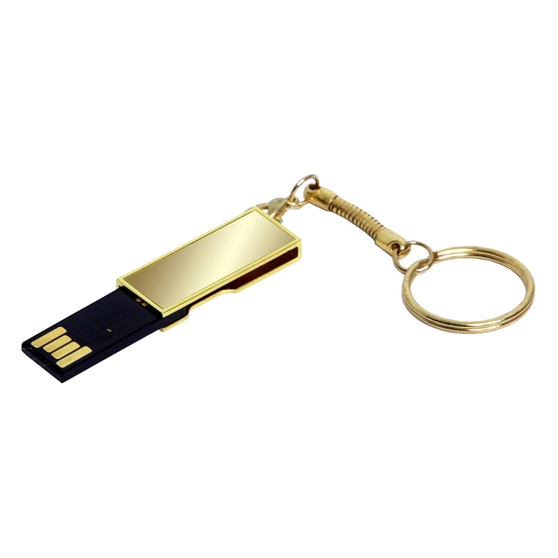 USB 2.0- флешка на 64 Гб с поворотным механизмом и зеркальным покрытием-1
