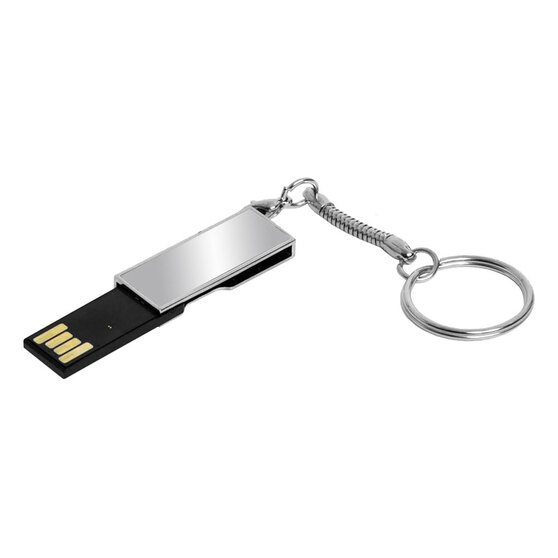 USB 2.0- флешка на 8 Гб с поворотным механизмом и зеркальным покрытием-1