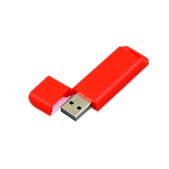 USB 2.0- флешка на 16 Гб с оригинальным двухцветным корпусом-1