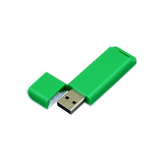 USB 2.0- флешка на 16 Гб с оригинальным двухцветным корпусом-1