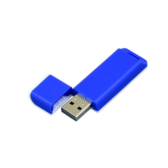 USB 2.0- флешка на 4 Гб с оригинальным двухцветным корпусом-1