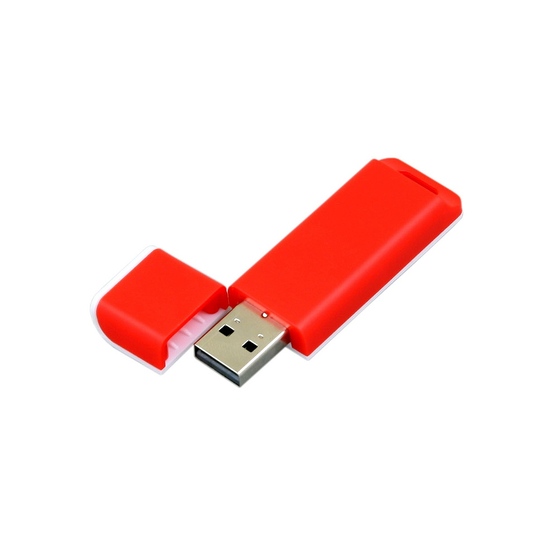 USB 2.0- флешка на 64 Гб с оригинальным двухцветным корпусом-1