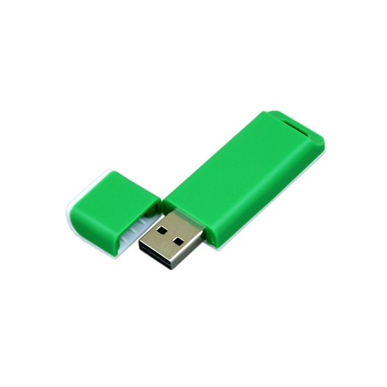USB 2.0- флешка на 64 Гб с оригинальным двухцветным корпусом-1