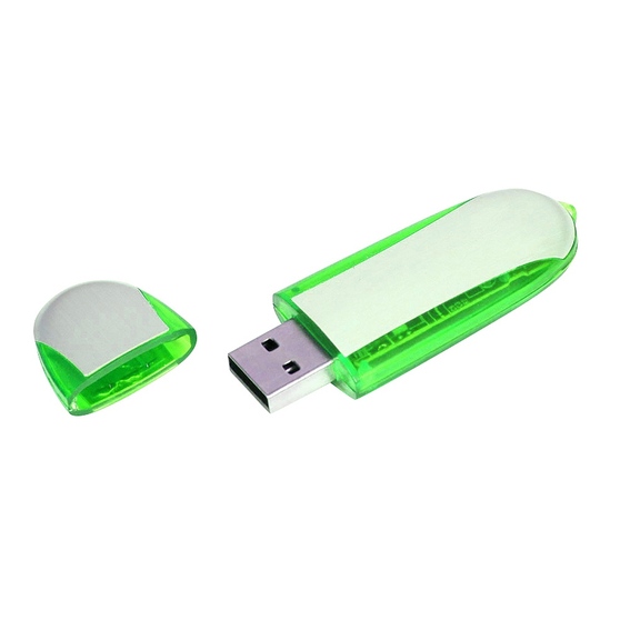 USB 2.0- флешка промо на 16 Гб овальной формы-1