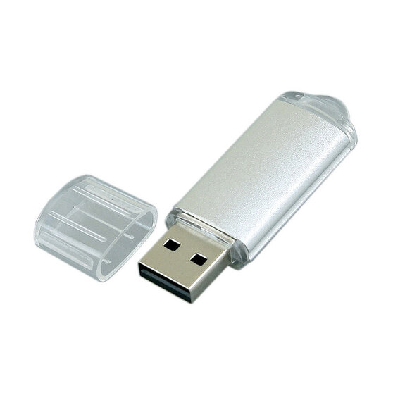 USB 2.0- флешка на 4 Гб с прозрачным колпачком-1